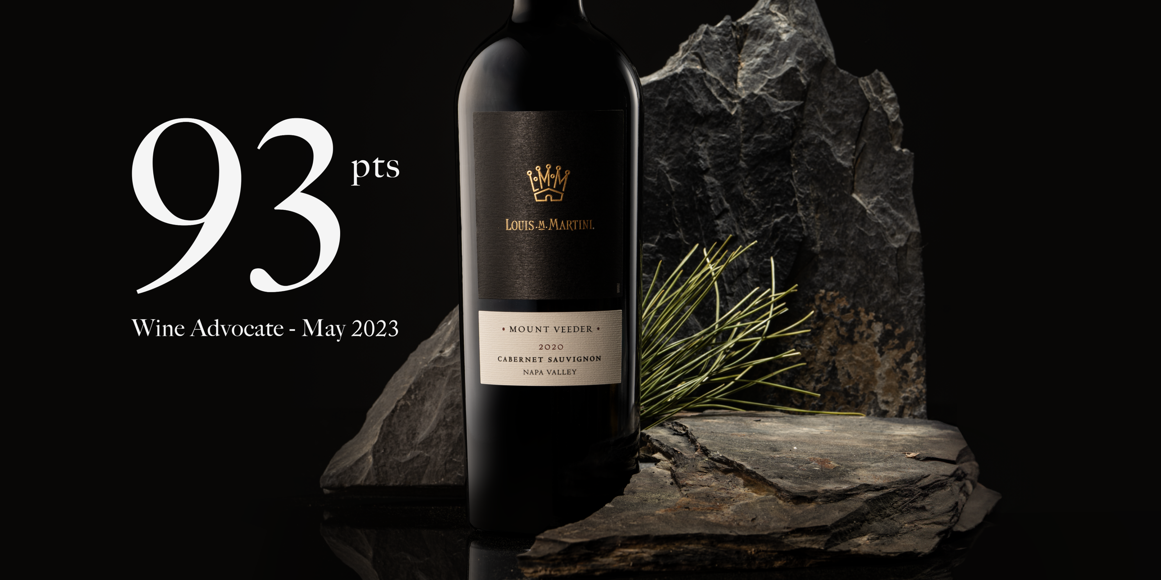 Bottle of V20 Mount Veeder Cabernet Sauvignon with 93pts accolade call out