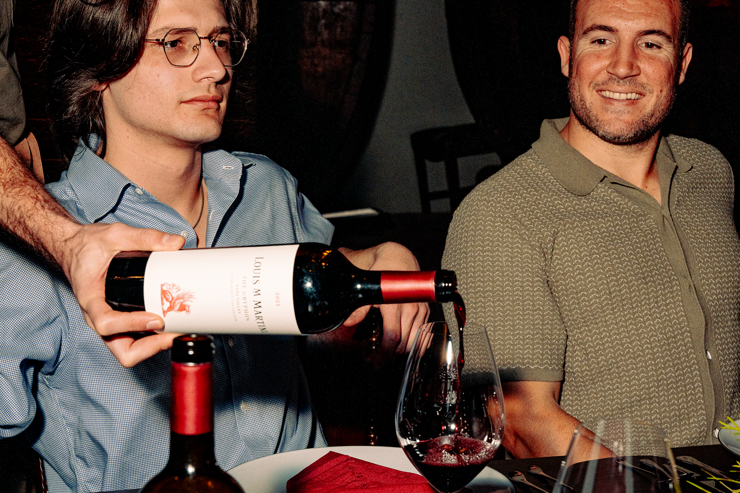 Pouring Louis M. Martini The Gryphon Cabernet Sauvignon