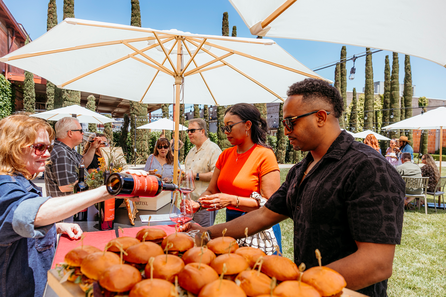 Louis M. Martini Event - food and wine pairing outside