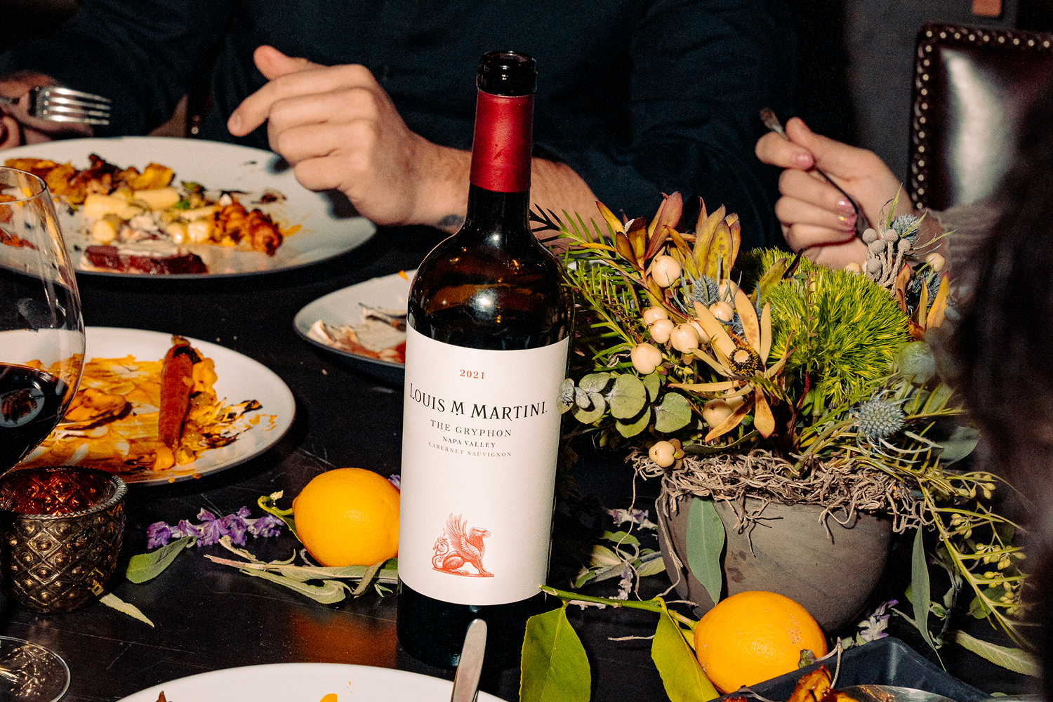 Louis M. Martini The Gryphon Cabernet Sauvignon served in The Underground Cellar