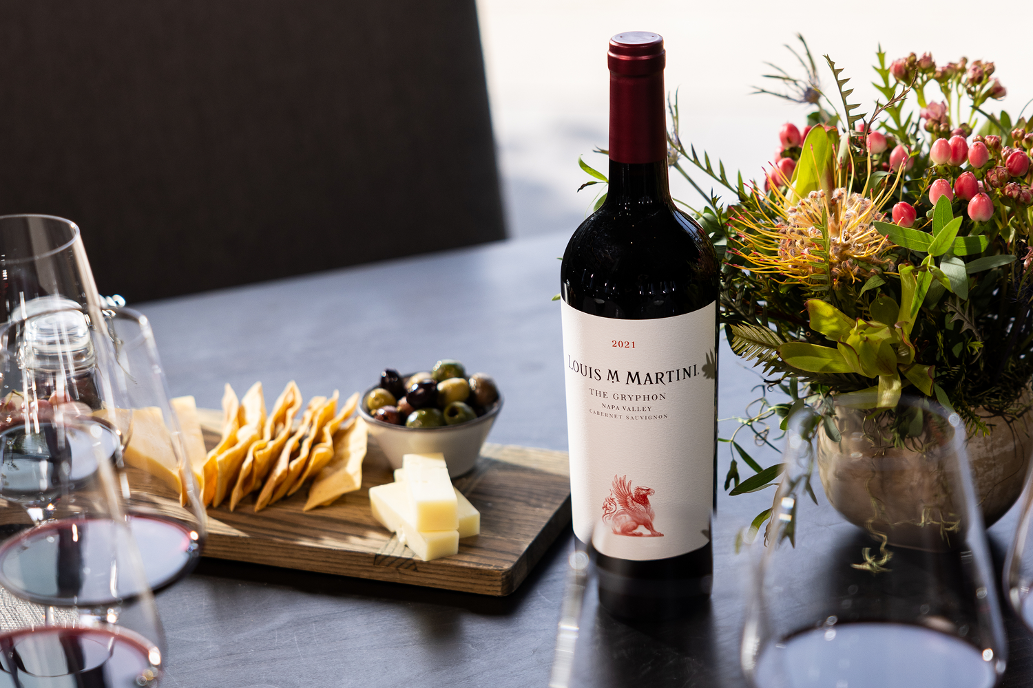 Louis M. Martini The Gryphon Cabernet Sauvignon and Cheese Pairing