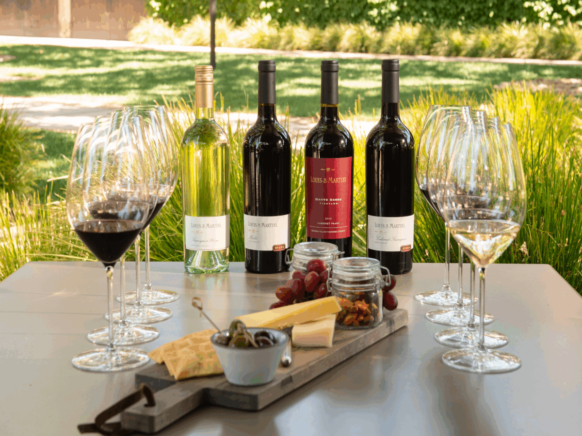 Louis M. Martini Tasting Flight and Cheese Board