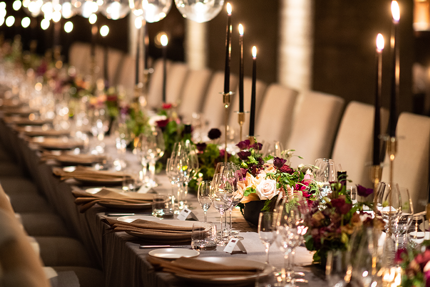 private dinner in underground cellar at louis martini