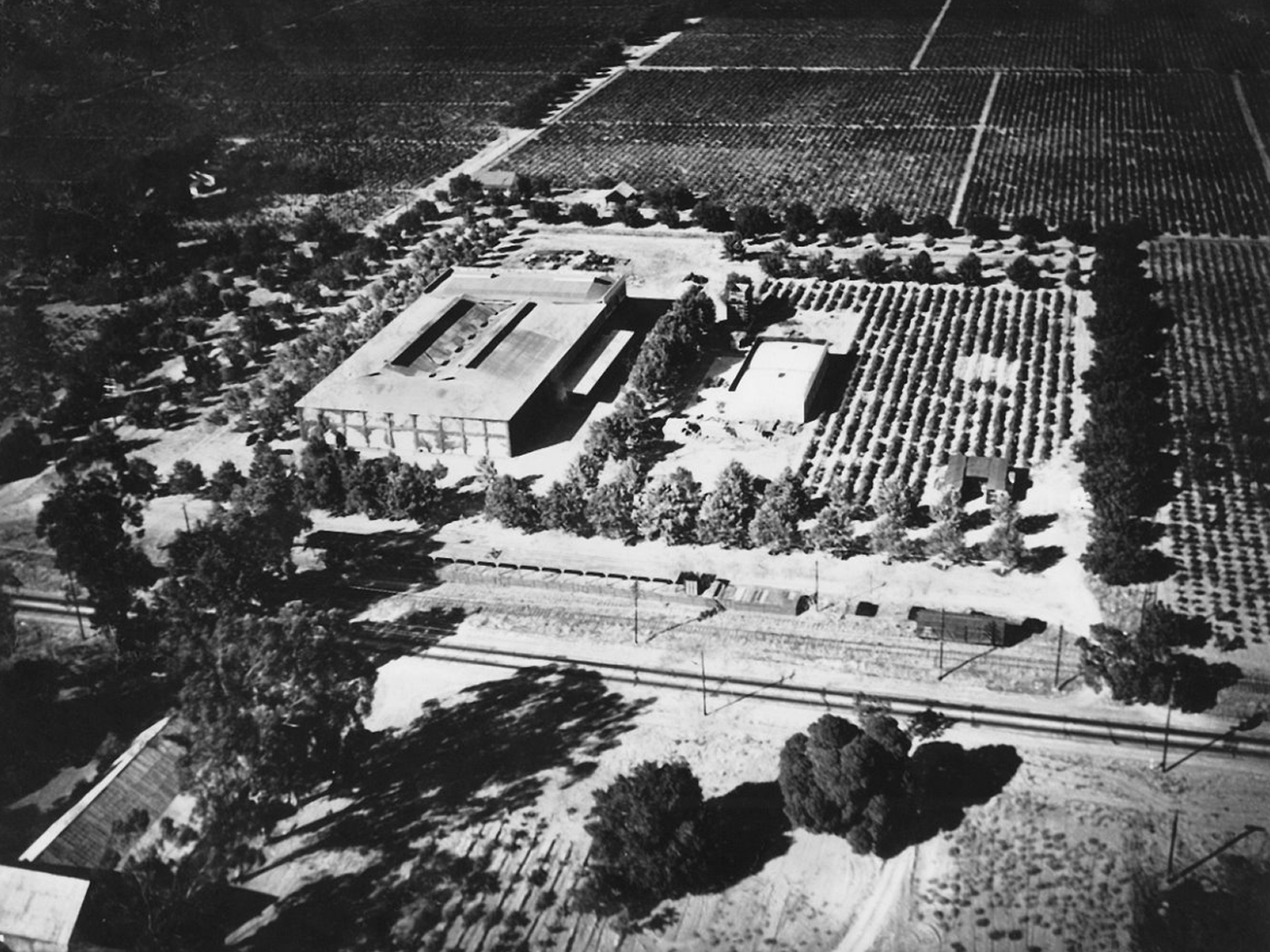 areal view of louis m. martini in st helena